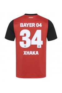 Bayer Leverkusen Granit Xhaka #34 Voetbaltruitje Thuis tenue 2024-25 Korte Mouw